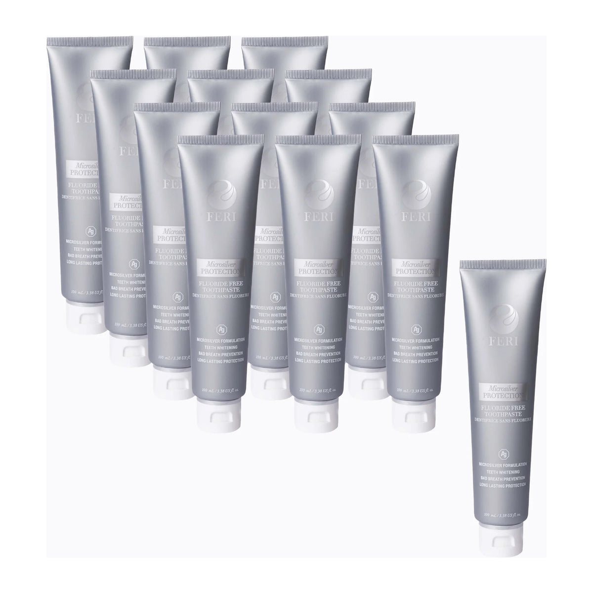 Microsilver Toothpaste — Family Pack (12+1 Tubes)