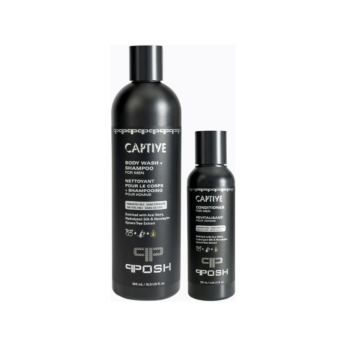 Captive Wash + Conditioner Set for Men — 2 Bottles